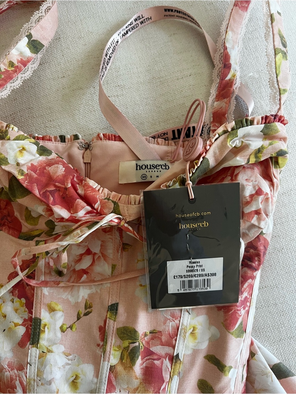 House of cb ROSALEE
Pink Peony Print Cotton Bustier Sundress - Picture 2 of 7